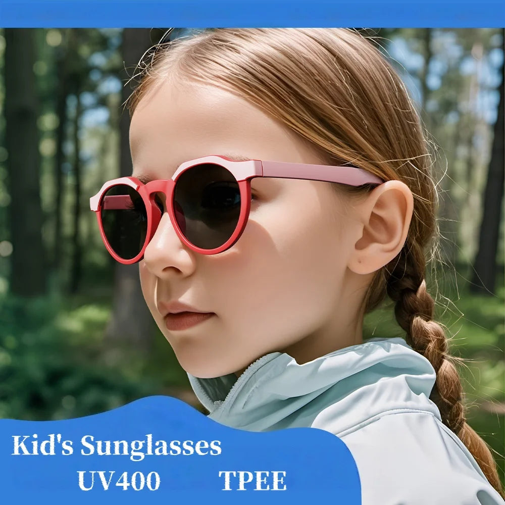 2026 New Kids Polarized Sunglasses TPEE TP90 Frame UV400 Lenses Boys Girls Toddler Outdoor Sports Fashion Child Sun Glasses