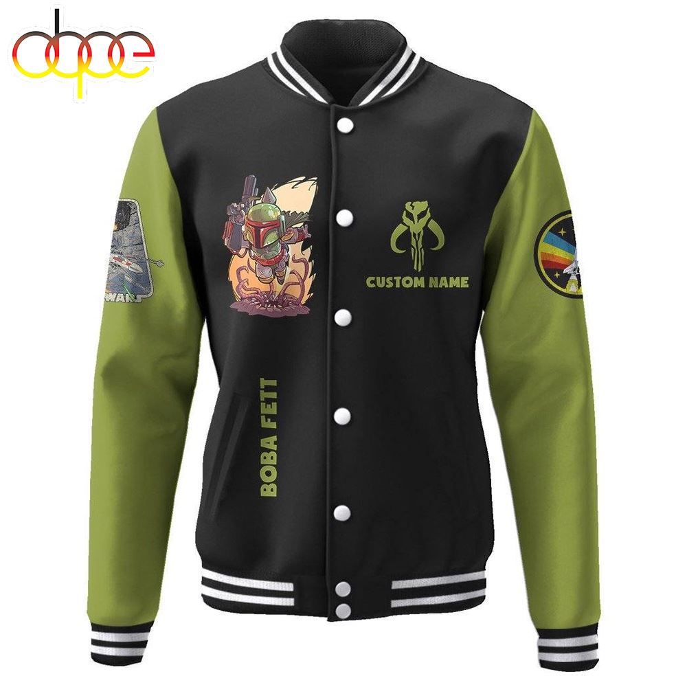 Star Wars Boba Fett Custom Name Baseball Jacket