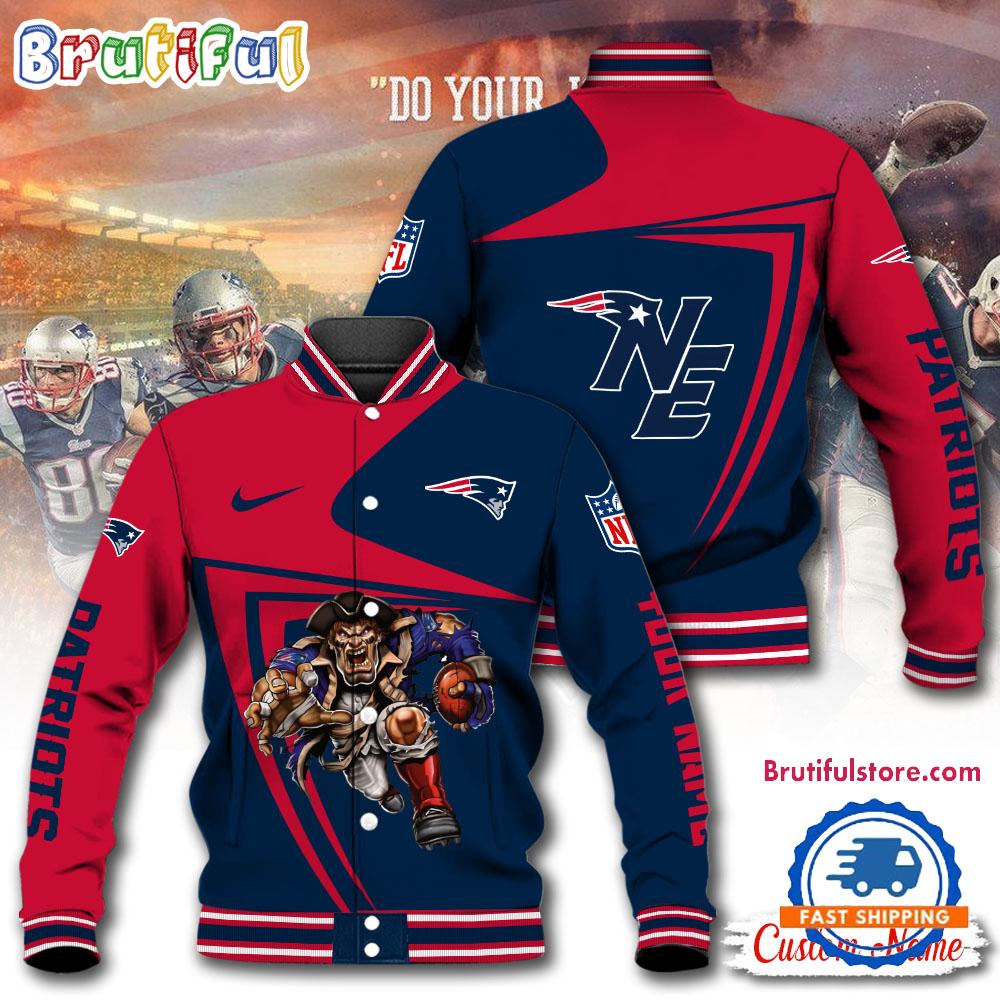 NFL New England Patriots Football Mascot Limited New Design Baseball Jacket