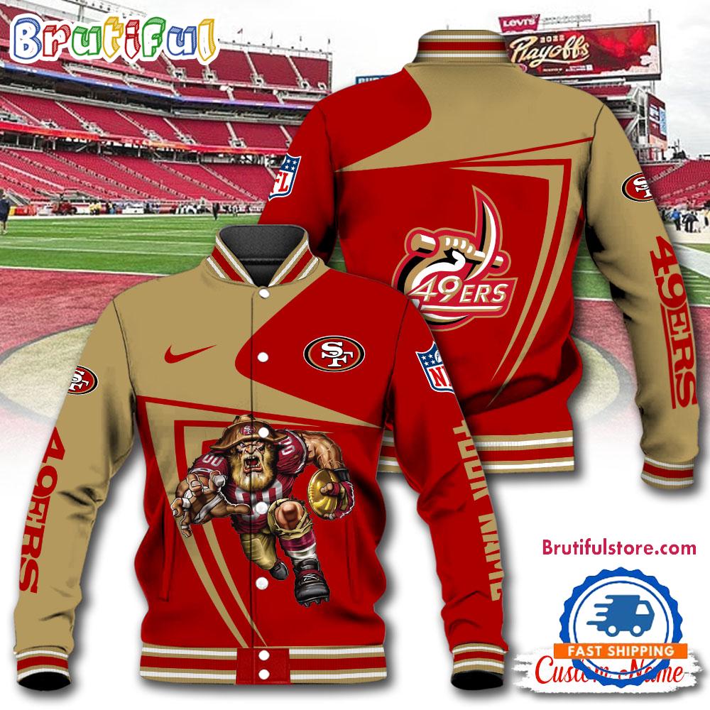 NFL San Francisco 49ers Football Mascot Limited New Design Baseball Jacket