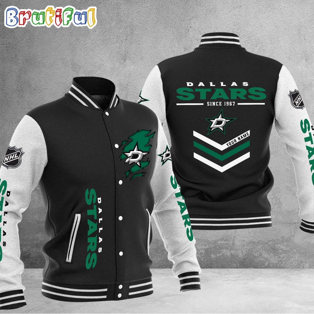NHL Dallas Stars Hockey Team Personalized Varsity Baseball Jacket